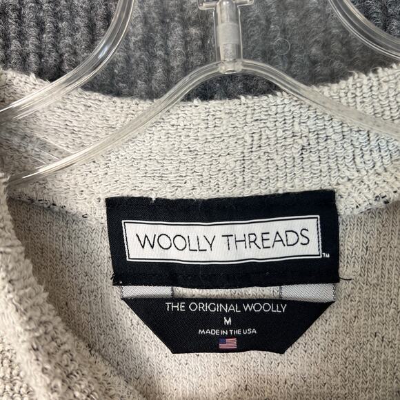 Wooly Threads Womens Pullover Textured Sweatshirt Size Medium Gray Casual Cozy - Picture 5 of 8